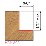 Freud 32-522 5/16", 3/8", 7/16", 1/2" Depth Rabbeting Bit with Bearings - 5