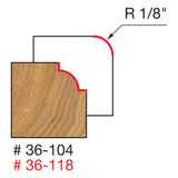 Freud 36-104 1/8" Radius Beading Bit - 2