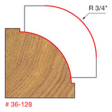 Freud 36-128 3/4" Radius Beading Bit (Quadra-Cut) - 2