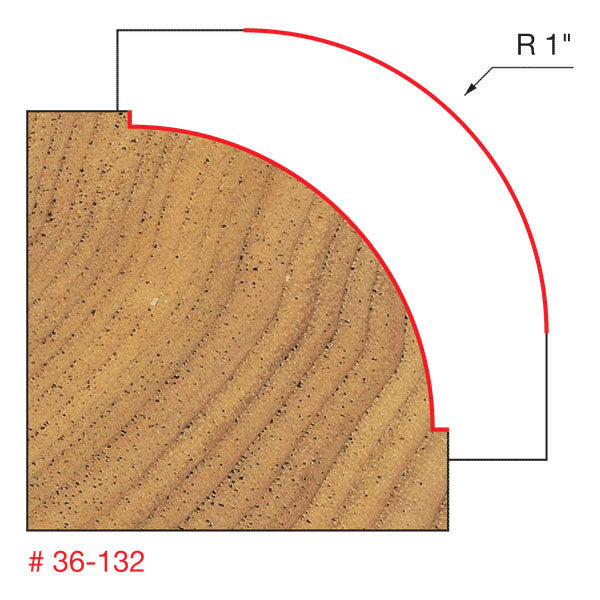 Freud 36-132 1" Radius Beading Bit (Quadra-Cut) - 2