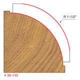 Freud 36-140 1-1/2" Radius Beading Bit (Quadra-Cut) - 2