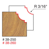Freud 38-250 3/16" Radius Classical Cove Bit - 2