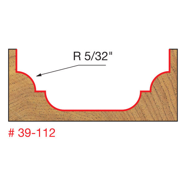 Freud 39-112 5/32" Radius Cove & Bead Groove Bit - 2