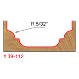 Freud 39-112 5/32" Radius Cove & Bead Groove Bit - 2