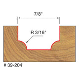 Freud 39-204 3/16" Radius Ovolo Bit - 2