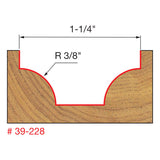 Freud 39-228 3/8" Radius Ovolo Bit - 2