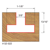 Freud 52-522 1-1/8" (Dia.) T-Slotting Cutter Bit - 2