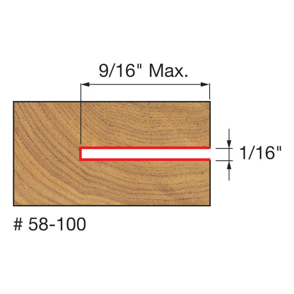 Freud 58-100 1/16" Slot Four Wing Slotting Cutter - 2