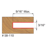 Freud 58-110 3/16" Slot Four Wing Slotting Cutter - 2