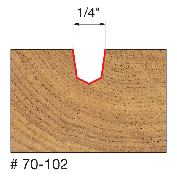 Freud 70-102 1/4" (Dia.) V Veining Bit - 2