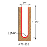 Freud 72-202 Up Cut Spiral Ball Nose - 2