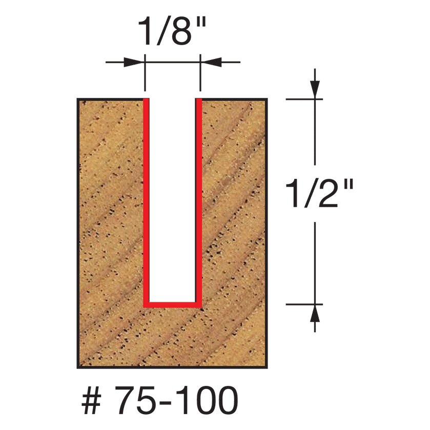 Freud 75-100 1/8" (Dia.) Up Spiral Bit - 2