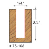 Freud 75-103 1/4" (Dia.) Up Spiral Bit - 2