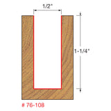 Freud 76-108 1/2" (Dia.) Down Spiral Bit - 2