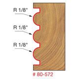 Freud 80-572 1/8" Radius Triple Beading & Fluting Bit - 2