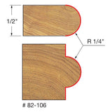 Freud 82-106 1/4" Radius Half Round Bit - 2