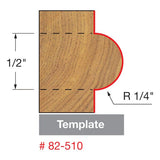 Freud 82-510 1/4" Radius Half Round Bit with Bearing - 2