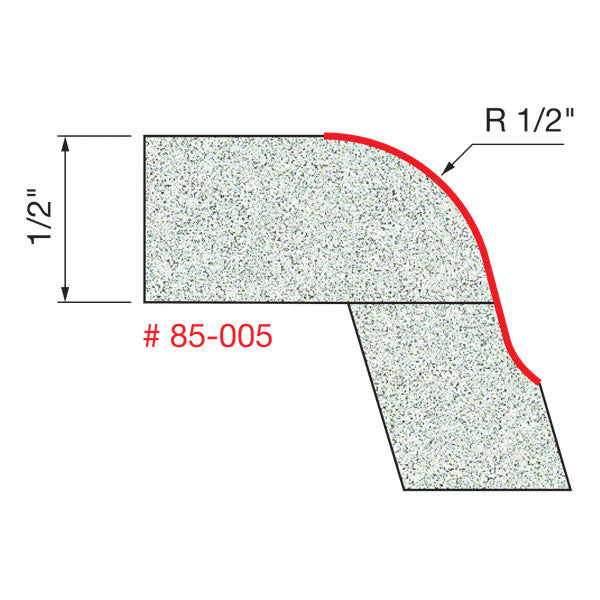 Freud 85-005 1/2" Radius Ogee Bowl Bit - 2