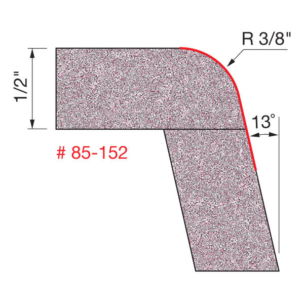 Freud 85-152 3/8" Radius Round Over Bowl Bit - 2