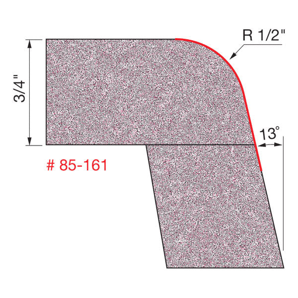 Freud 85-161 1/2" Radius Round Over Bowl Bit - 2