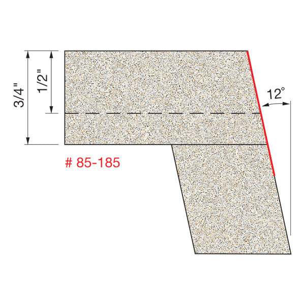 Freud 85-185 1-3/8" (Dia.) Bevel Bowl Bit - 2