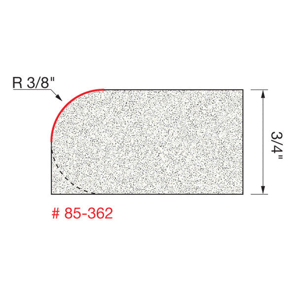 Freud 85-362 3/8" Radius Rounding Over Bit - 2