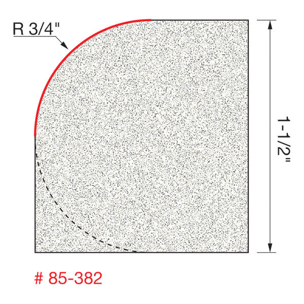 Freud 85-382 3/4" Radius Rounding Over Bit - 2