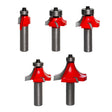 Freud 89-152 5 Piece Round Over/Beading Bit Set (1/2" Shank)