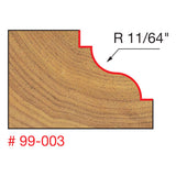 Freud 99-003 1-5/8" (Dia.) Double Fillet Ogee Bit (Quadra-Cut) - 2