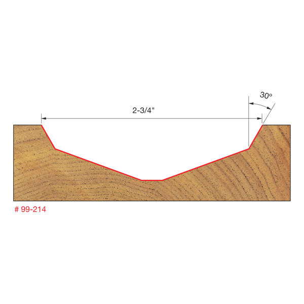 Freud 99-214 2-3/4" (Dia.) French Provincial Raised Panel Bit - 2