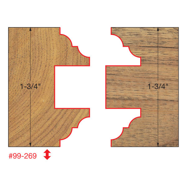 Freud 99-269 1-7/8" (Dia.) Entry & Interior Door Router Bit System - 2