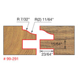 Freud 99-291 2" (Dia.) One-Piece Rail & Stile Bit - 2