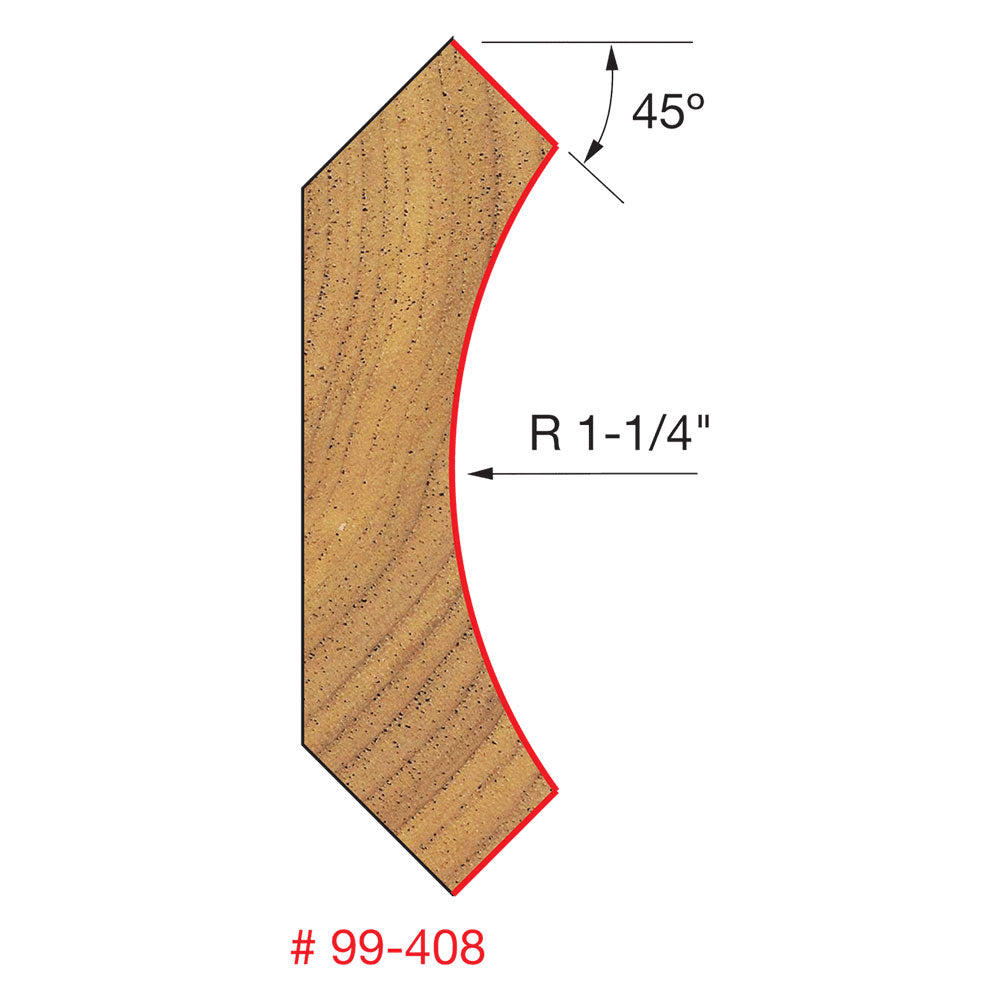 Freud 99-408 1-1/4" (Dia.) Crown Molding Bit - 2