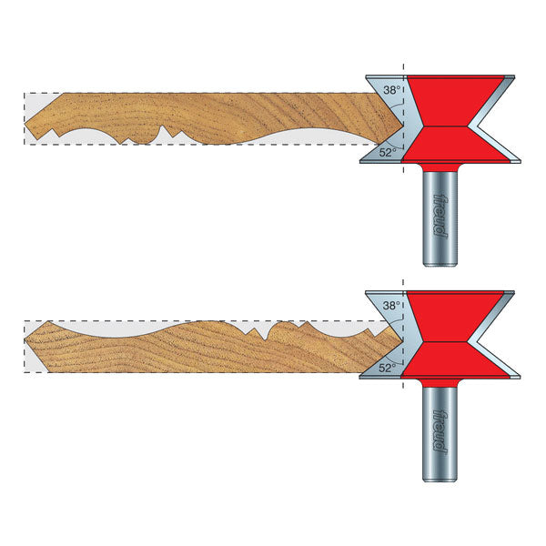 Freud 99-421 2-3/8" (Dia.) Wide Crown Molding System - 2