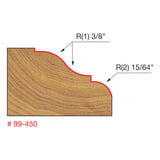 Freud 99-450 2-1/2" (Dia.) Table Edge & Handrail Bit (Quadra-Cut) - 2