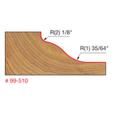 Freud 99-510 2-3/4" (Dia.) Raised Panel Bit (Quadra-Cut) - 2