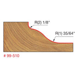 Freud 99-510 2-3/4" (Dia.) Raised Panel Bit (Quadra-Cut) - 2