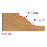 Freud 99-513 2-3/4" (Dia.) Raised Panel Bit (Quadra-Cut) - 2