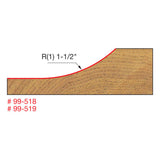 Freud 99-518 3-1/2" (Dia.) Raised Panel Bit (Quadra-Cut) - 2