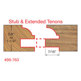 Freud 99-763 1-11/16" Dia. Adjustable Rail & Stile Bit (Round Over Bead) - 2