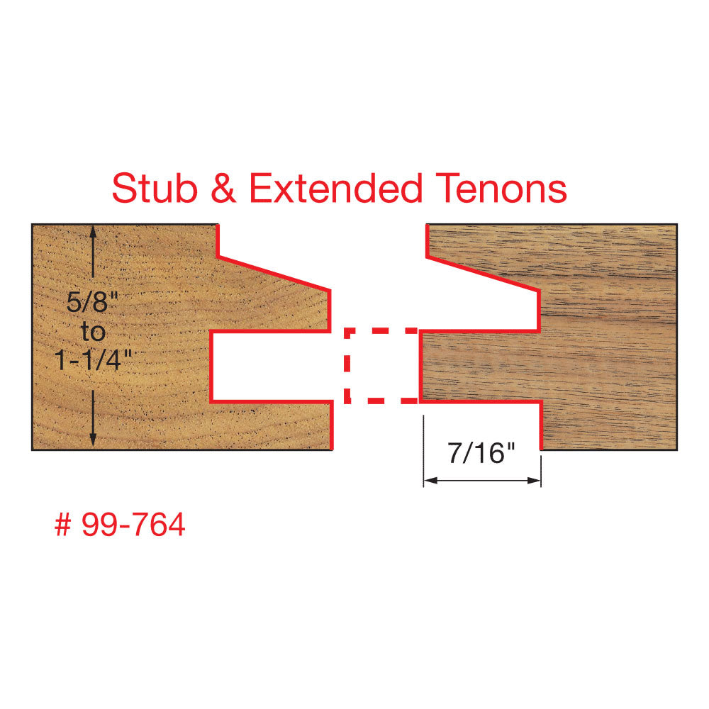 Freud 99-764 1-11/16" (Dia.) Premier Adjustable Rail & Stile Bit (Bevel) - 2