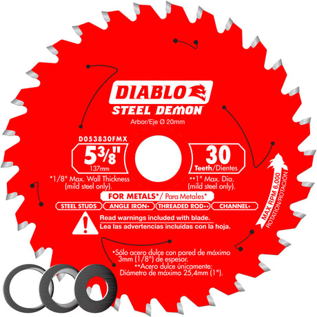 Diablo D053830FMX 5-3/8" x 30T Steel Demon Circular Saw Blade