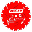 Diablo D0620X 6" x 20 Tooth Framing Saw Blade for Port-Cable Saw Boss