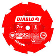 Diablo D0708LF 7-1/4" x 8 Tooth (PCD) Laminate Flooring Saw Blade