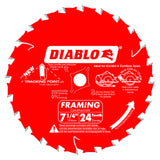 Diablo D0724A 7-1/4" x 24 Tooth Framing Saw Blade