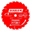 Diablo D0724A 7-1/4" x 24 Tooth Framing Saw Blade