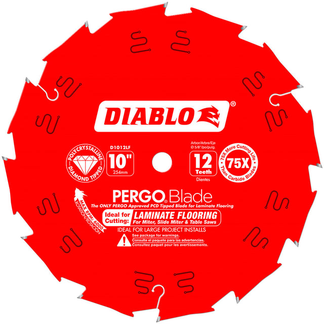 Diablo D1012LF 10" x 12 Tooth (PCD) Laminate Flooring PERGOBlade