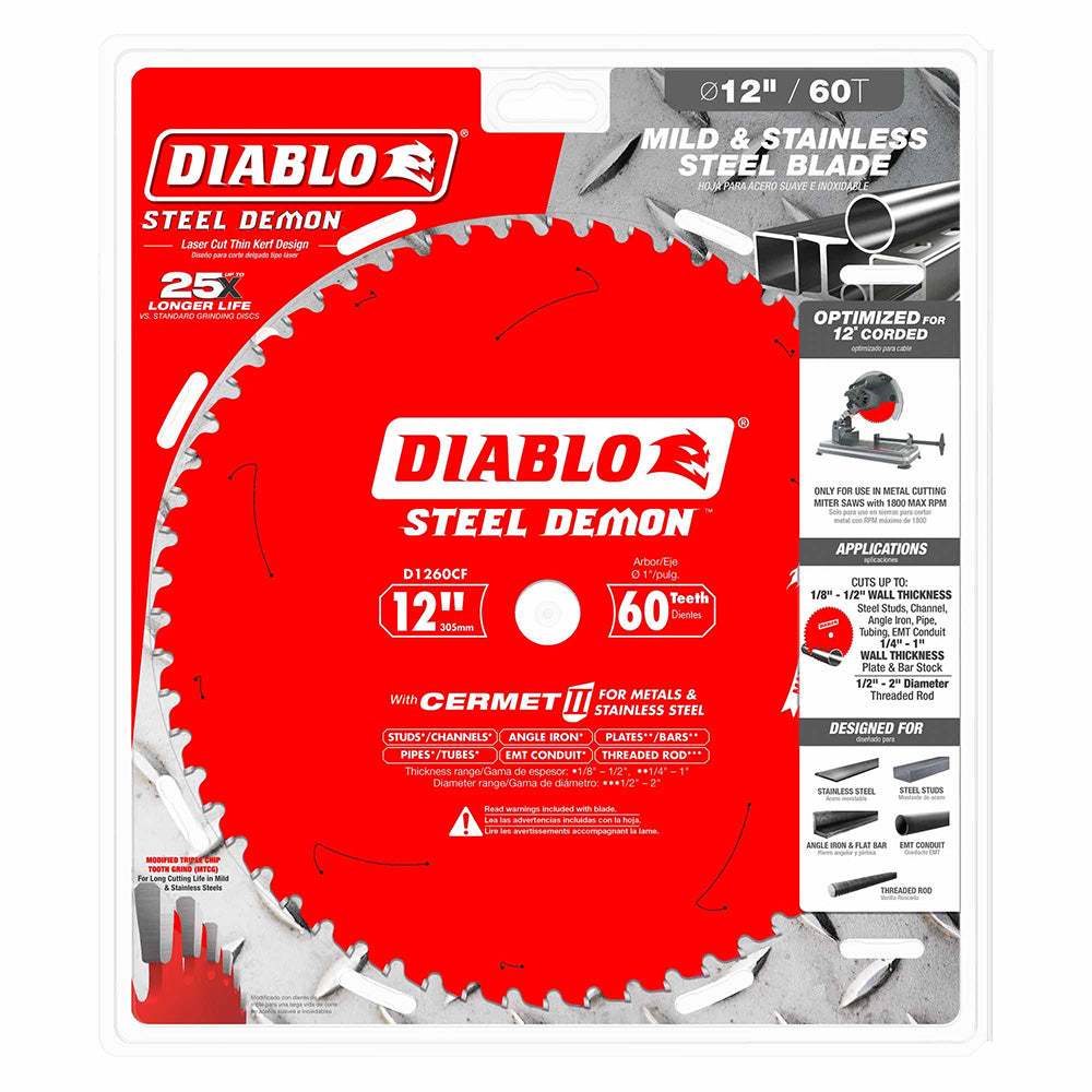 Diablo D1260CF 12" x 60 TCG Ferrous Saw Blade - 2