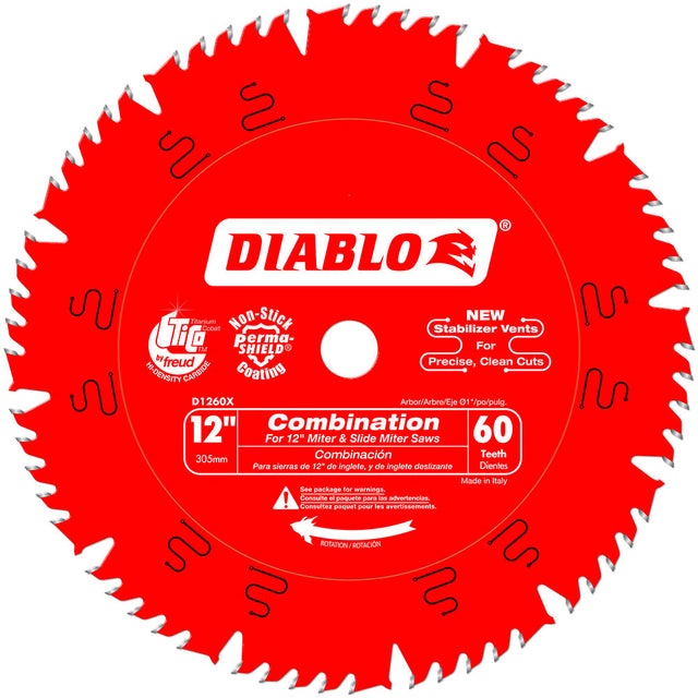 Diablo D1260X 12" x 60 Tooth Combination Saw Blade