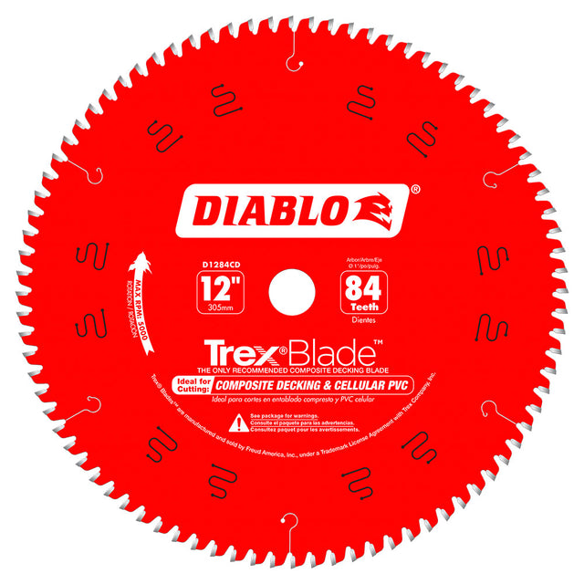 Diablo D1284CD 12" x 84 Tooth Composite Material/Plastics TrexBlade